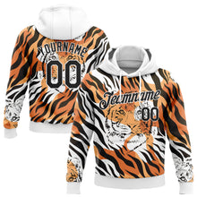 Загрузить изображение в средство просмотра галереи, Custom Stitched Orange Black-White 3D Pattern Design Tiger Sports Pullover Sweatshirt Hoodie
