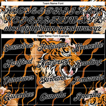 Загрузить изображение в средство просмотра галереи, Custom Stitched Black Orange-White 3D Pattern Design Flame Tiger Sports Pullover Sweatshirt Hoodie
