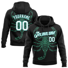 Загрузить изображение в средство просмотра галереи, Custom Stitched Black White-Aqua 3D Pattern Design Scorpio Sports Pullover Sweatshirt Hoodie
