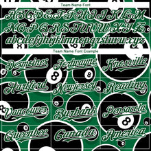 Load image into Gallery viewer, Custom Green White 3D Pattern Design Billiards Snooker 8 Ball Authentic Baseball Jersey
