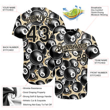 Load image into Gallery viewer, Custom City Cream Black 3D Pattern Design Billiards Snooker 8 Ball Authentic Baseball Jersey
