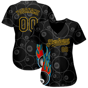 Cheap Custom Black Midnight Green-Gold 3D Pattern Design Tiger Authentic  Baseball Jersey Free Shipping – CustomJerseysPro