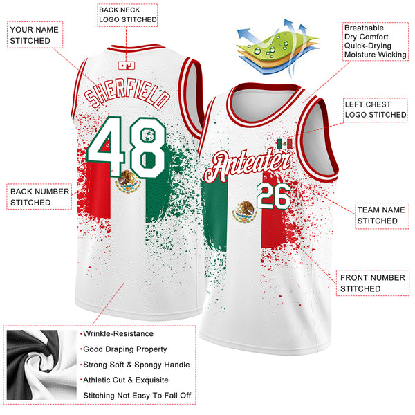 Cheap Custom Red Kelly Green-White 3D Mexico Authentic Baseball Jersey Free  Shipping – CustomJerseysPro