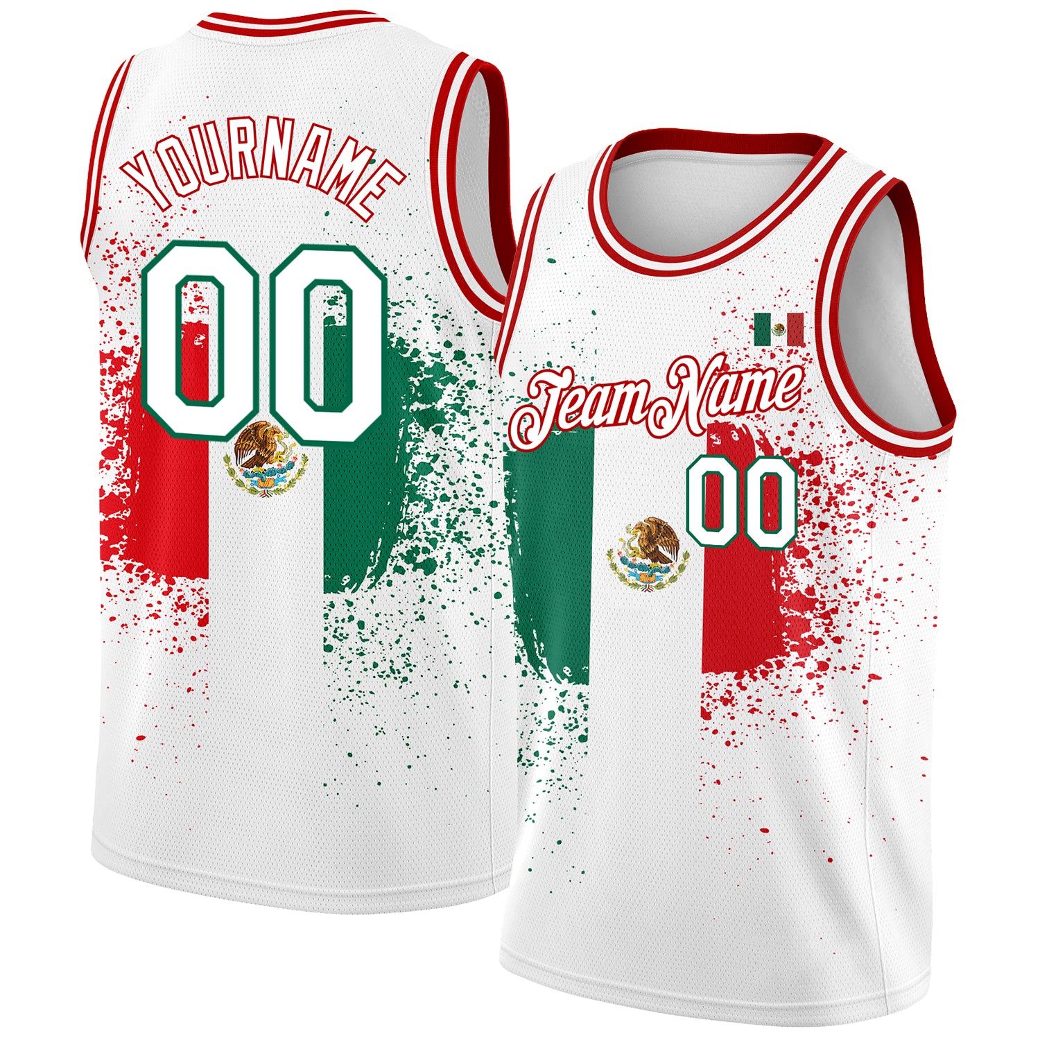 Cheap Custom White Red Kelly Green-Black 3D Mexican Flag Authentic Baseball  Jersey Free Shipping – CustomJerseysPro