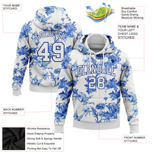 Загрузить изображение в средство просмотра галереи, Custom Stitched White Royal 3D Pattern Design Heron And Flower Sports Pullover Sweatshirt Hoodie
