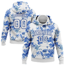 Загрузить изображение в средство просмотра галереи, Custom Stitched White Royal 3D Pattern Design Heron And Flower Sports Pullover Sweatshirt Hoodie
