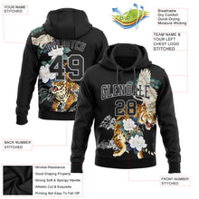 Загрузить изображение в средство просмотра галереи, Custom Stitched Black Gray 3D Pattern Design Crane And Tiger Sports Pullover Sweatshirt Hoodie
