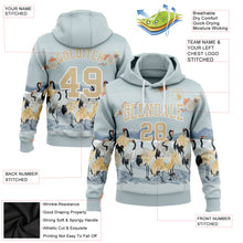 Загрузить изображение в средство просмотра галереи, Custom Stitched Lakes Blue White-Vegas Gold 3D Pattern Design Heron Sports Pullover Sweatshirt Hoodie
