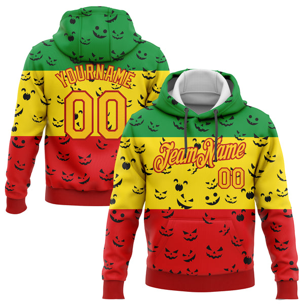 Green yellow red hoodie hotsell