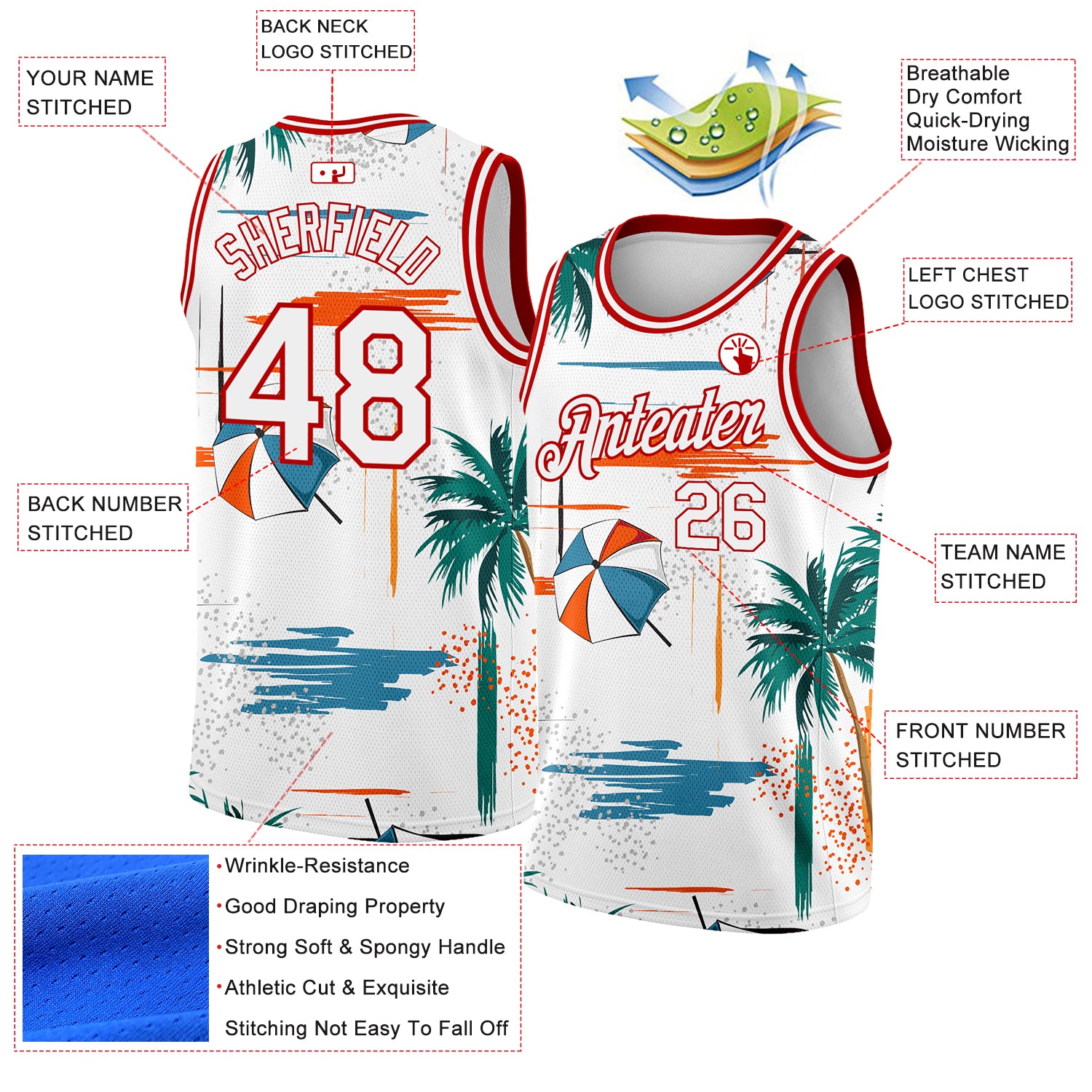 Custom 3D Pattern Cartoon Tropical Hawaii Rainforest Authentic Basketball  Jersey #fansidea #custom #fashionstyle #embroidery #customized…