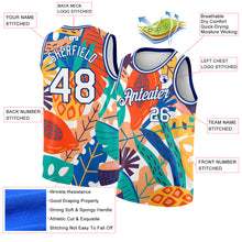 Загрузить изображение в средство просмотра галереи, Custom White Royal 3D Pattern Abstract Tropical Hawaii Plant Authentic Basketball Jersey
