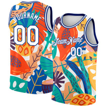 Laden Sie das Bild in den Galerie-Viewer, Custom White Royal 3D Pattern Abstract Tropical Hawaii Plant Authentic Basketball Jersey
