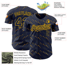 Laden Sie das Bild in den Galerie-Viewer, Custom Navy Red 3D Pattern Design Slant Lines Authentic Baseball Jersey
