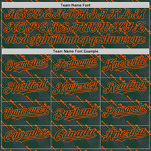 Load image into Gallery viewer, Custom Green Green-Orange 3D Pattern Design Slant Lines Authentic Baseball Jersey
