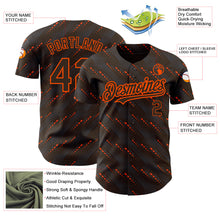 Laden Sie das Bild in den Galerie-Viewer, Custom Brown Orange 3D Pattern Design Slant Lines Authentic Baseball Jersey
