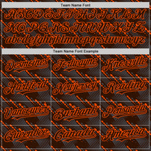 Загрузить изображение в средство просмотра галереи, Custom Brown Orange 3D Pattern Design Slant Lines Authentic Baseball Jersey
