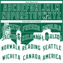 Load image into Gallery viewer, Custom Kelly Green White Holiday Travel Monuments Silhouette Authentic City Edition Basketball Jersey
