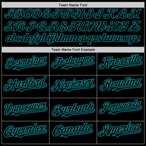 Custom Black Teal 3D Pattern Design Abstract Splatter Grunge Art Authentic Baseball Jersey