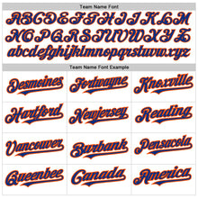 Load image into Gallery viewer, Custom White Royal-Orange 3D Pattern Design Abstract Sharp Shape Authentic Baseball Jersey
