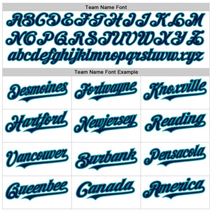 Custom White Navy-Teal 3D Pattern Design Abstract Sharp Shape Authentic Baseball Jersey