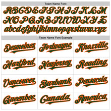 Load image into Gallery viewer, Custom White Green-Orange 3D Pattern Design Abstract Sharp Shape Authentic Baseball Jersey
