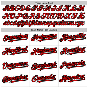 Custom White Red-Black 3D Pattern Design Abstract Splash Authentic Baseball Jersey