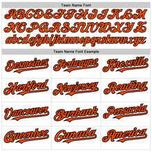 Load image into Gallery viewer, Custom White Orange-Black 3D Pattern Design Abstract Splash Authentic Baseball Jersey
