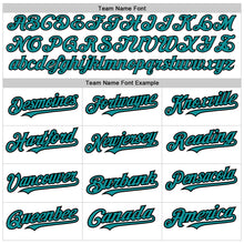 Load image into Gallery viewer, Custom White Teal-Black 3D Pattern Design Abstract Splash Authentic Baseball Jersey
