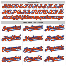 Load image into Gallery viewer, Custom White Orange-Royal 3D Pattern Design Abstract Splash Authentic Baseball Jersey
