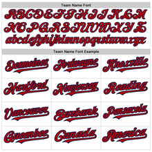 Load image into Gallery viewer, Custom White Red-Navy 3D Pattern Design Abstract Splash Authentic Baseball Jersey
