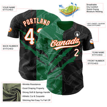 Charger l&#39;image dans la galerie, Custom Graffiti Pattern Black Kelly Green-Orange 3D Scratch Authentic Baseball Jersey
