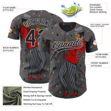 Load image into Gallery viewer, Custom Steel Gray Black-Gray 3D Pattern Jazz Music Authentic Baseball Jersey
