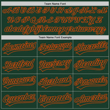 Charger l&#39;image dans la galerie, Custom Green Orange 3D Pattern Design Abstract Network Authentic Baseball Jersey
