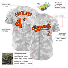 Загрузить изображение в средство просмотра галереи, Custom White Orange-Black 3D Pattern Design Curve Lines Authentic Baseball Jersey
