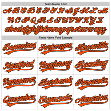 Laden Sie das Bild in den Galerie-Viewer, Custom White Orange-Black 3D Pattern Design Curve Lines Authentic Baseball Jersey
