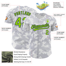 Laden Sie das Bild in den Galerie-Viewer, Custom White Neon Green-Navy 3D Pattern Design Curve Lines Authentic Baseball Jersey
