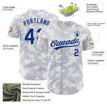 Laden Sie das Bild in den Galerie-Viewer, Custom White Royal 3D Pattern Design Curve Lines Authentic Baseball Jersey
