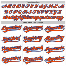 Laden Sie das Bild in den Galerie-Viewer, Custom White Orange-Royal 3D Pattern Design Curve Lines Authentic Baseball Jersey
