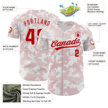 Laden Sie das Bild in den Galerie-Viewer, Custom White Red 3D Pattern Design Curve Lines Authentic Baseball Jersey
