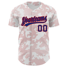 Laden Sie das Bild in den Galerie-Viewer, Custom White Royal-Red 3D Pattern Design Curve Lines Authentic Baseball Jersey
