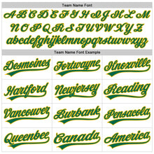 Load image into Gallery viewer, Custom White Kelly Green-Gold 3D Pattern Design Curve Lines Authentic Baseball Jersey
