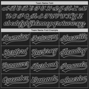 Custom Black Gray 3D Pattern Design Curve Lines Authentic Baseball Jersey