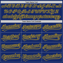 Load image into Gallery viewer, Custom Royal Yellow 3D Pattern Design Curve Lines Authentic Baseball Jersey
