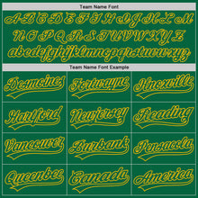 Load image into Gallery viewer, Custom Kelly Green Gold 3D Pattern Design Curve Lines Authentic Baseball Jersey
