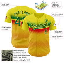 Load image into Gallery viewer, Custom Yellow Kelly Green 3D Pattern Design Abstract Vibe Dots Authentic Baseball Jersey
