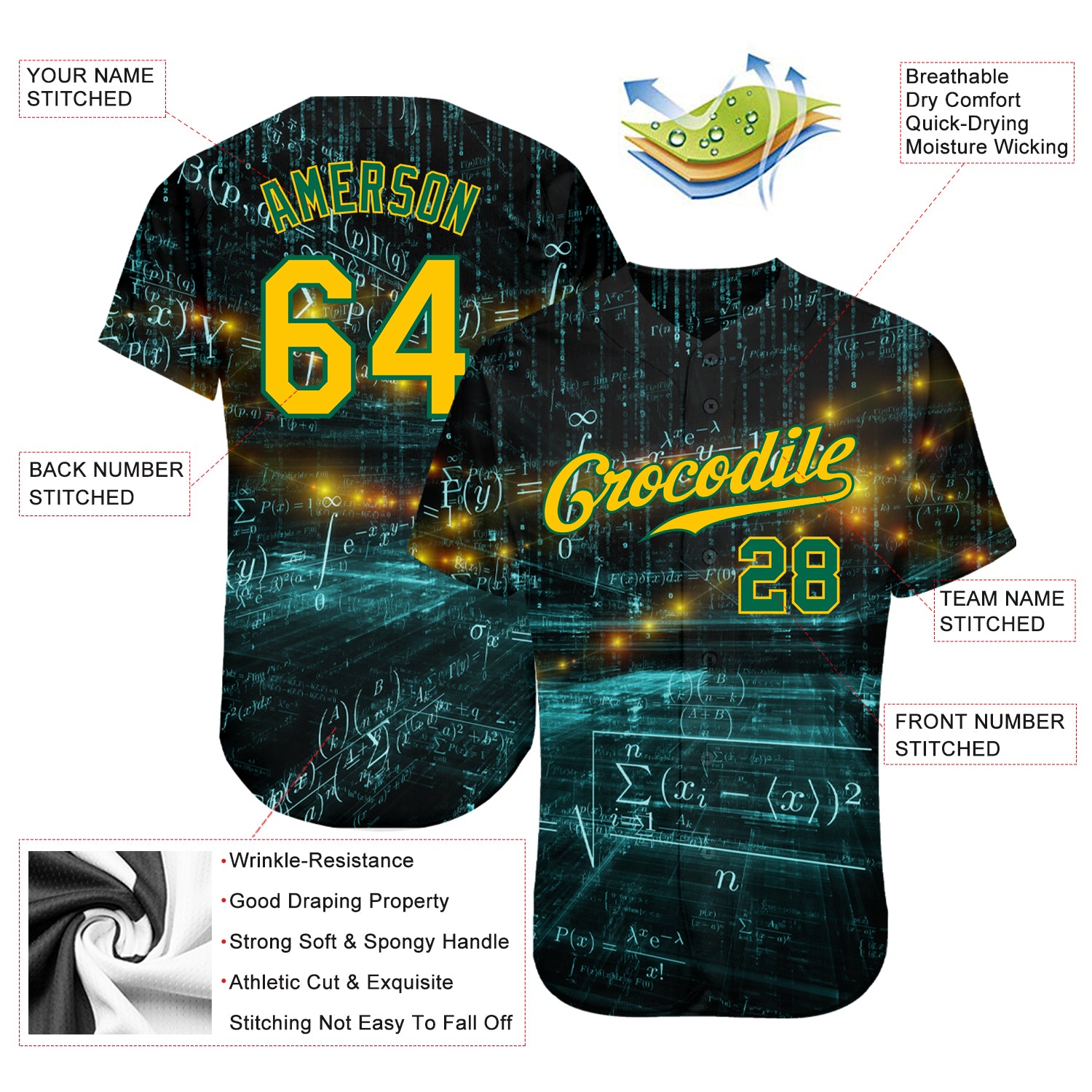 Sublimation Blank Baseball Jersey