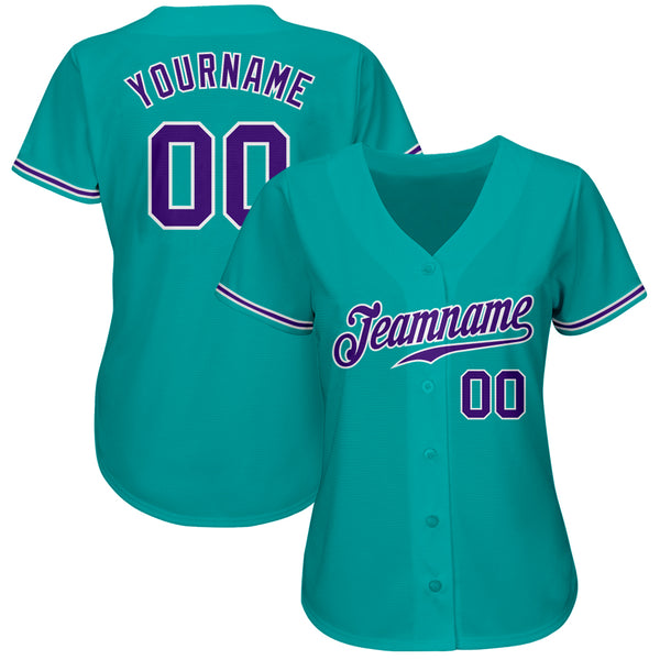 Cheap Custom Aqua Purple-White Authentic Baseball Jersey Free Shipping –  CustomJerseysPro