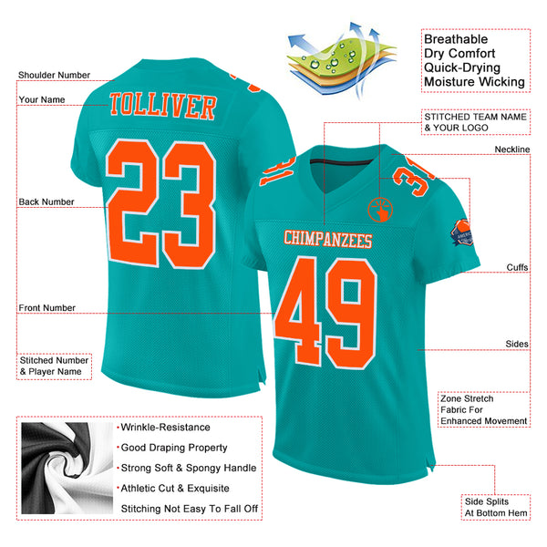 Cheap Custom Kelly Green Pink-White Mesh Authentic Football Jersey Free  Shipping – CustomJerseysPro