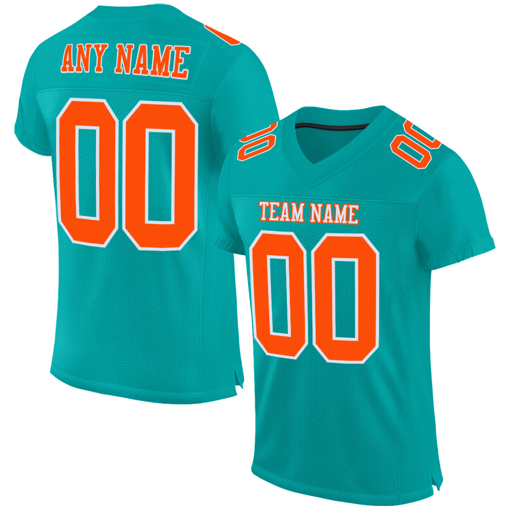 Nfl Miami Dolphins Custom Name Number Aqua Orange Trendy Hawaiian