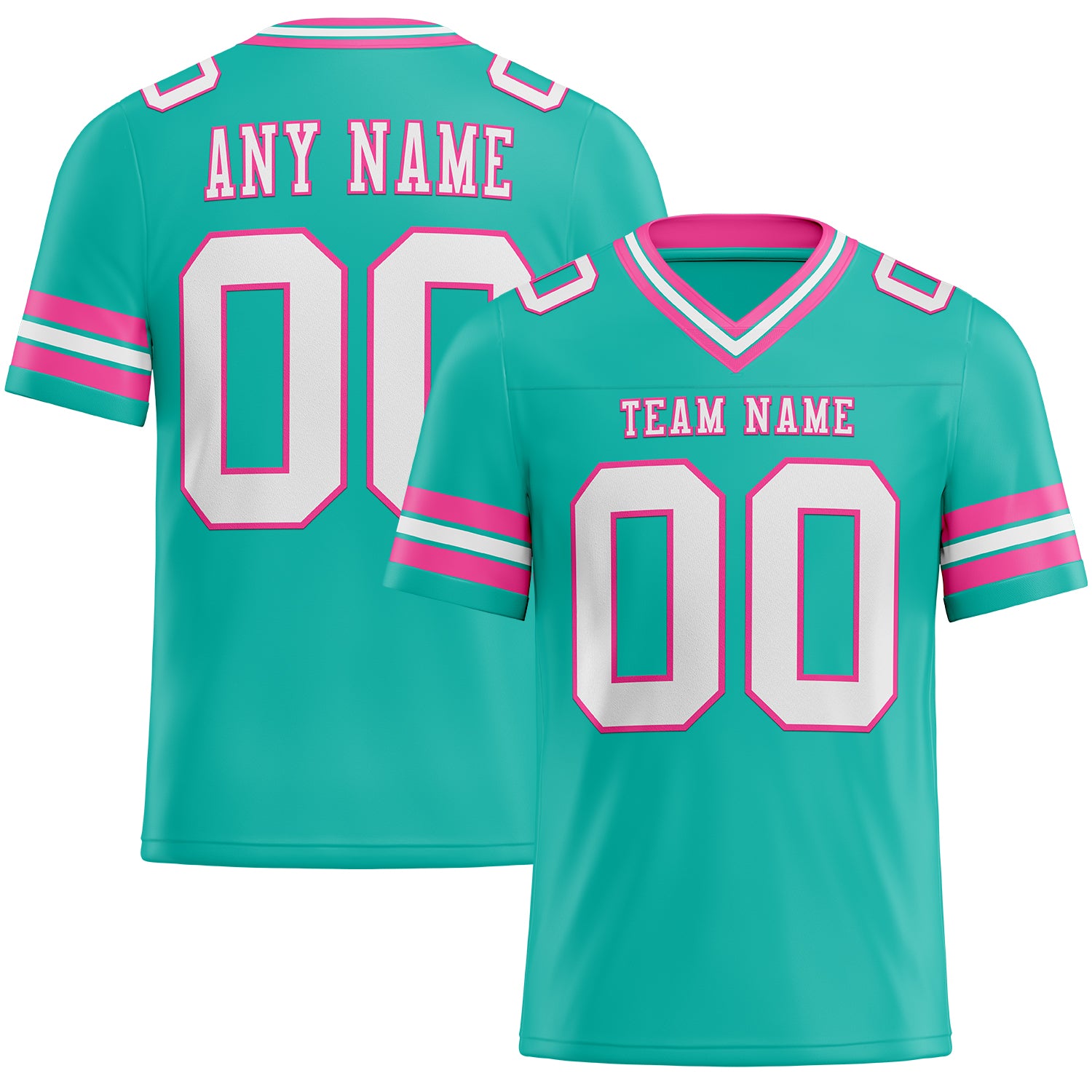 Custom Pink White Mesh Authentic Football Jersey – CustomJerseysPro